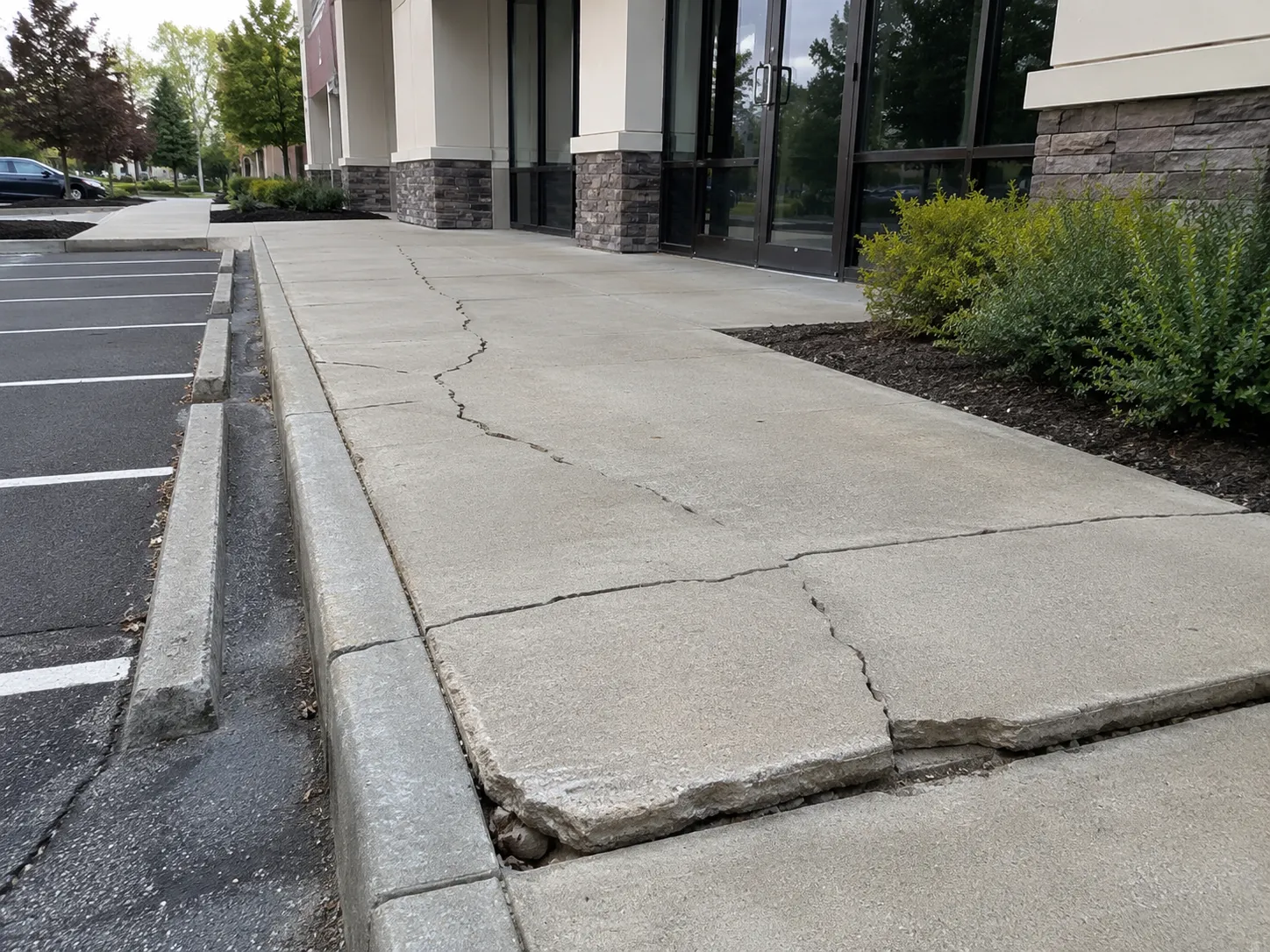 Damaged commercial concrete